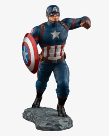 Clip Art Steve Rogers Scale Limited - Marvel Milestones Statue Civil War Movie Captain America, HD Png Download, Transparent PNG