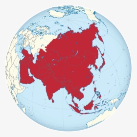 Asia On The Globe - Asia On Globe, HD Png Download, Transparent PNG