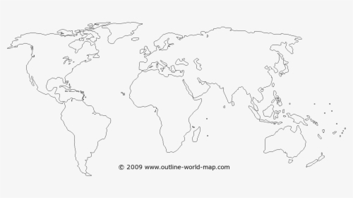 Blank World Map With Transparent Continents, Transparent - Map, HD Png Download, Transparent PNG