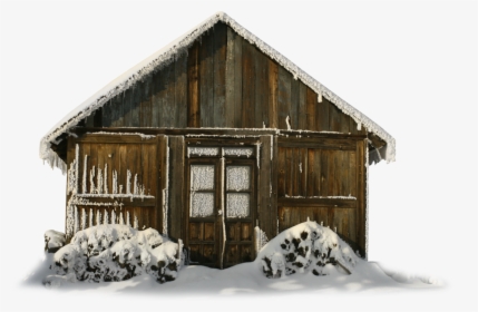 Shack Clipart Hunting Cabin - Transparent Background Cabin With Snow Pngs, Png Download, Transparent PNG
