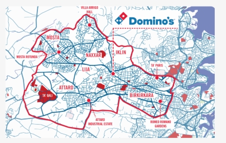 Domino S Malta, Birkirkara, Domino S Malta Delivery - Dominos On World Map, HD Png Download, Transparent PNG