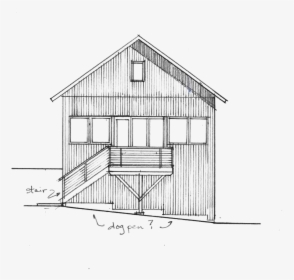 Barn Drawing Shack - Sketch, HD Png Download, Transparent PNG