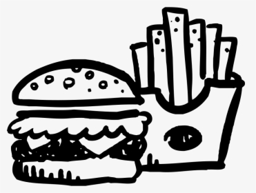 Burger And Potatoes - Burger And Fries Icon, HD Png Download, Transparent PNG
