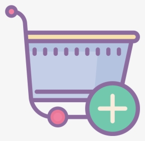 Add Shopping Cart Icon Free Download Png And Vector - Purple Shopping Cart Png, Transparent Png, Transparent PNG