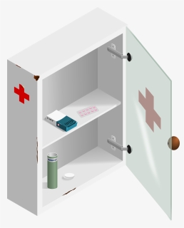 Box, First Aid, Glass Door, Medicine, Medikit - First Aid Box Size, HD Png Download, Transparent PNG
