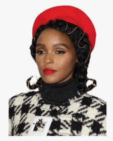Janelle Monáe Wearing Red Beret - Janelle Monae Rock And Roll Hall Of Fame, HD Png Download, Transparent PNG