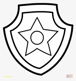 Paw Patrol How To Draw Marshall From Wondeful Chase - Paw Patrol Coloring Pages Badges, HD Png Download, Transparent PNG
