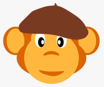 This Free Icons Png Design Of Monkey With Beret - Monkey Head Transparent, Png Download, Transparent PNG