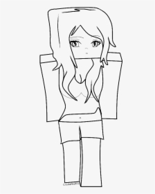 28 Collection Of Minecraft Girl Skins Coloring Pages - Minecraft Cute Skins Coloring Pages, HD Png Download, Transparent PNG