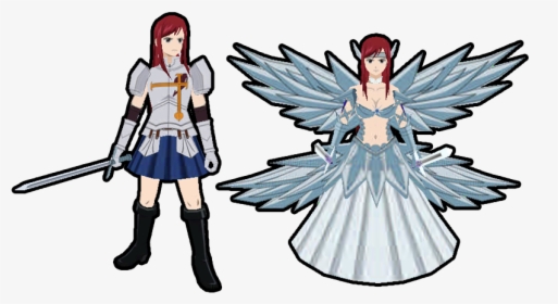 Transparent Erza Scarlet Png - Fairy Tail Anime Minecraft Skin, Png Download, Transparent PNG