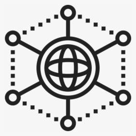 Design Computer Blockchain Icon Icons Free Transparent - Global Network Icon Png, Png Download, Transparent PNG