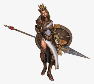 Woman Warrior,bard,action - Athena Smite Png, Transparent Png, Transparent PNG