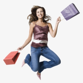 Women Fashion Png - Woman With Shopping Bags Png, Transparent Png, Transparent PNG