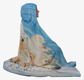 Polar Bear Hooded Blanket - Carving, HD Png Download, Transparent PNG