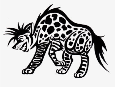 Striped Hyena Tattoo Art Spotted Hyena - Tribal Animal Tattoo Png,  Transparent Png , Transparent Png Image - PNGitem