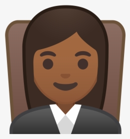 Woman Judge Medium Dark Skin Tone Icon - Cartoon Woman Brown Skin, HD Png Download, Transparent PNG
