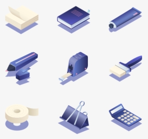 Stationery Isometric - Stationary Isometric Png, Transparent Png, Transparent PNG