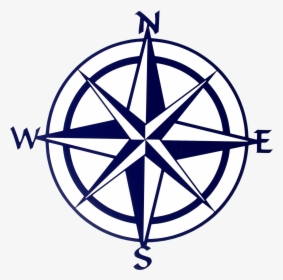 Compass Free Graphic Clip Art On Transparent Png - Compass Rose For A Map, Png Download, Transparent PNG