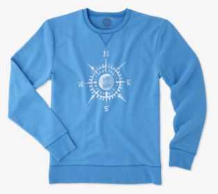 Men S Compass Go-to Crew - Long-sleeved T-shirt, HD Png Download, Transparent PNG