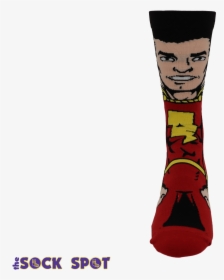 Shazam 360 Superhero Socks   Class - Sock, HD Png Download, Transparent PNG