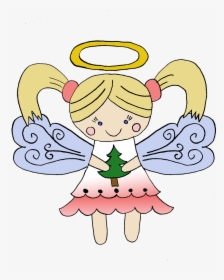 Little Christmas Angel Free Download Png For Digital - Christmas Angel Cartoon Png, Transparent Png, Transparent PNG