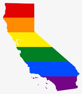Lgbt Flag Map Of California - California Flag Lgbt, HD Png Download, Transparent PNG