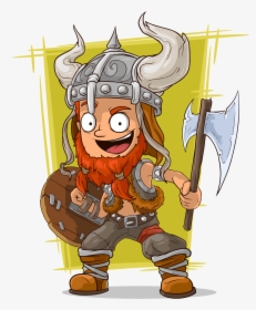 Redhead Viking Girl Cartoon, HD Png Download, Transparent PNG