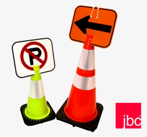 Traffic Cone With Sign, HD Png Download, Transparent PNG