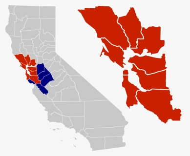 California Bay Area County Map - Bay Area Map California, HD Png Download, Transparent PNG
