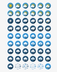 Weather Round Icons - Transparent Background Weather Icons Png, Png Download, Transparent PNG