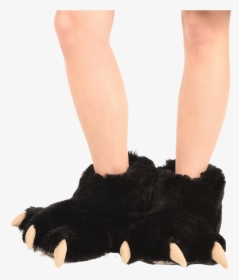 Black Bear - Lazy One Bear Slippers, HD Png Download, Transparent PNG