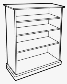 Bookcase Wooden Furniture - Shelf Clip Art, HD Png Download, Transparent PNG