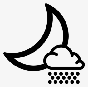 Simple Weather Icons2 Scattered Snow Night - Scattered Thunderstorms Night, HD Png Download, Transparent PNG