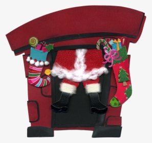 Santa Coming Down The Chimney The Night Before Christmas - Father Christmas Coming Down The Chimney, HD Png Download, Transparent PNG