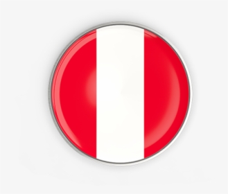 Round Button With Metal Frame - Icon Peru Flag Png, Transparent Png, Transparent PNG