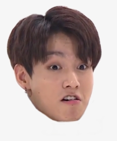 Jungkook Memes Face Sticker Taekkw Png Jung Kook Meme - Bts Meme Face Png, Transparent Png, Transparent PNG
