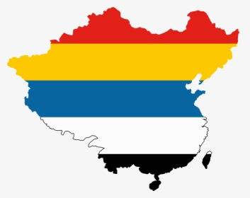 Flag Map Of The Republic Of China - Republic Of China Flag Map, HD Png Download, Transparent PNG