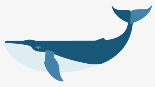 Flat Blue Whale - Blue Whale Png Art, Transparent Png, Transparent PNG