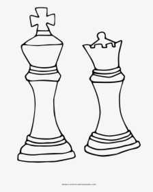 Chess Pieces Coloring Page - Chess, HD Png Download, Transparent PNG