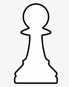 White Silhouette Chess Piece Remix Pawn / Peón Clip - Chess, HD Png Download, Transparent PNG