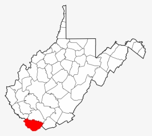 Map Of West Virginia Highlighting Logan County - Roane County Wv, HD Png Download, Transparent PNG