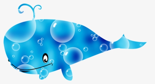 Blue, Whale, Design, Icon, Nature, Animal, Cartoon - Bubble Background, HD Png Download, Transparent PNG