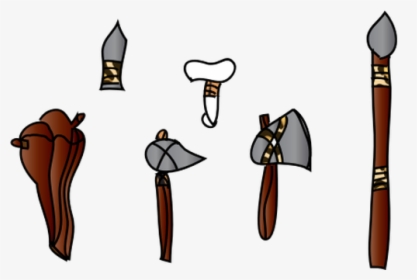 Prehestoric Weapons And Tools - Caveman Tools Clip Art, HD Png Download, Transparent PNG