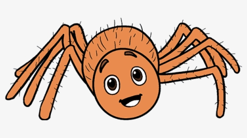 Spider Clipart Friendly Transparent - Draw Cartoon Spider, HD Png Download, Transparent PNG