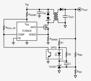 Generic Flyback Controller With Opto - Tl431 Flyback, HD Png Download, Transparent PNG