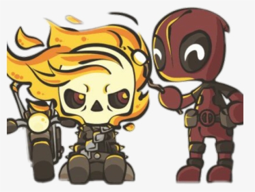 Transparent Great Dane Clipart - Ghost Rider And Deadpool Cartoon, HD Png Download, Transparent PNG