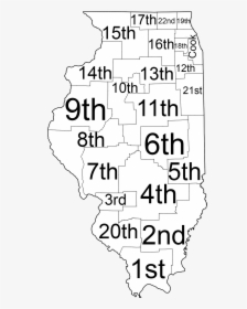 Illinois Judicial Circuits Map - Illinois Circuit Court, HD Png Download, Transparent PNG