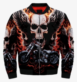 Com Motorcycle Ghost Rider Skull Over Print Jacket - Skull Paint With Diamonds, HD Png Download, Transparent PNG