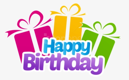 Free Png Happy Birthday With Gifts Png Images Transparent - Happy Birthday Png Text, Png Download, Transparent PNG