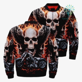 Motorcycle Ghost Rider Skull Over Print Jacket %tag - Skull Paint With Diamonds, HD Png Download, Transparent PNG
